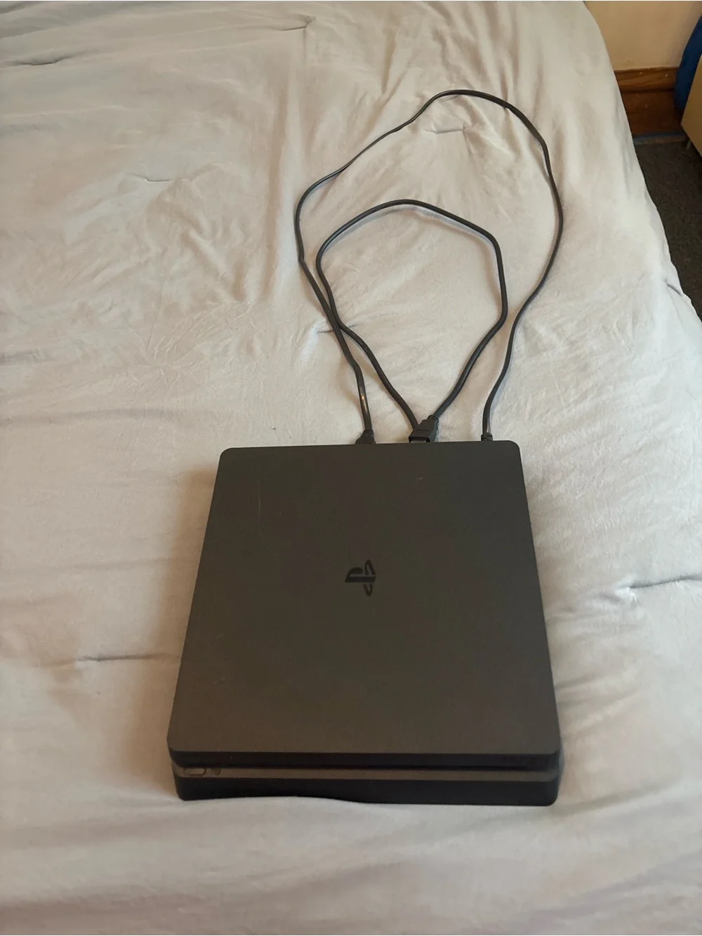 Sony Black PS4 Slim Console with Cables
